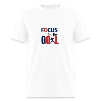 focus on the goal Quote design - Men's T-Shirt - white - Front - Jose (178cm)