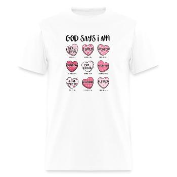 God says I am Precious - Men's T-Shirt - white - Front - Jose (178cm)
