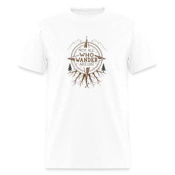 Not All Who Wander Are Lost - Motivational Quote - Men's T-Shirt - white - Front - Jose (178cm)