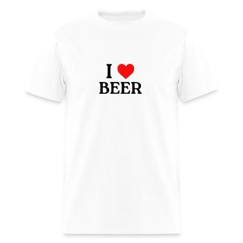 "I Love Beer" Men's Tee - Men's T-Shirt - white - Front - Jose (178cm)
