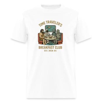 Time Traveler s Breakfast Club - Men's T-Shirt - white - Front - Jose (178cm)