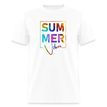 Summervibes - Popsicle Written Summer - Men's T-Shirt - white - Front - Jose (178cm)