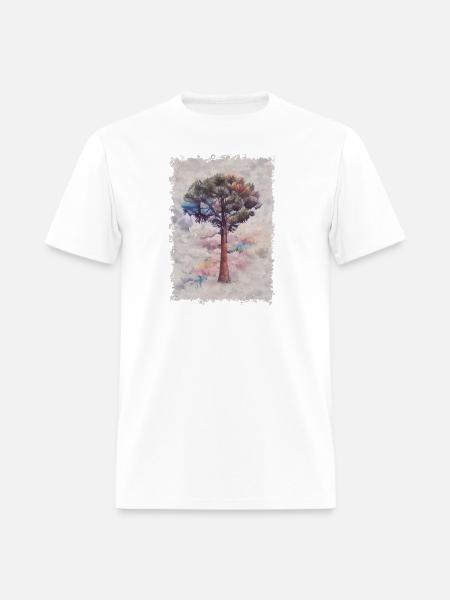 Australian pine tree painting - Men's T-Shirt - white