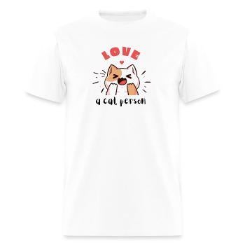 A Cat Person - Men's T-Shirt - white - Front - Jose (178cm)