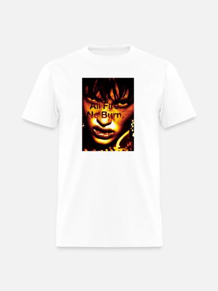 Inferno Portrait: Bold Text Overlay - Men's T-Shirt - white