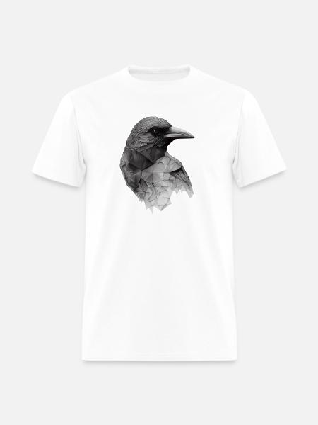 Polygonal Crow - Men's T-Shirt - white