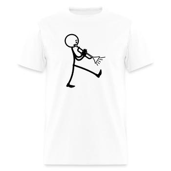 Trumpet player marching - Men's T-Shirt - white - Front - Jose (178cm)