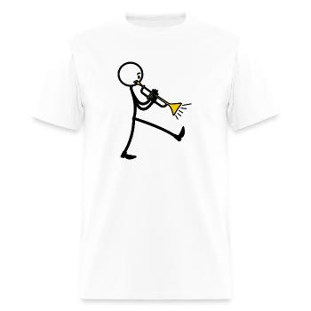 Trumpet player marching - Men's T-Shirt - white - Front - Jose (178cm)