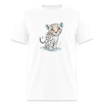 Chibi Leopard - Men's T-Shirt - white - Front - Jose (178cm)