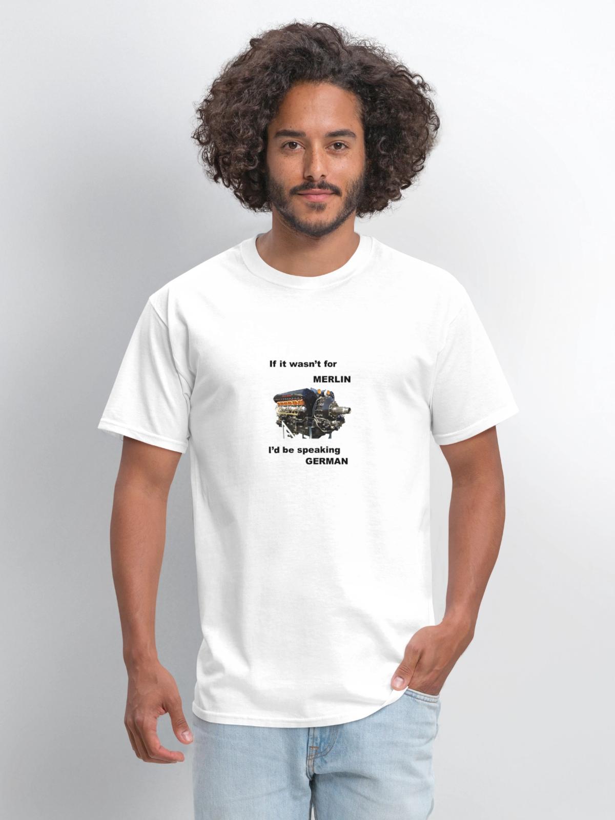 Ode to Rolls Royce Merlin Engine - Men's T-Shirt - white - Front - Jose (178cm)