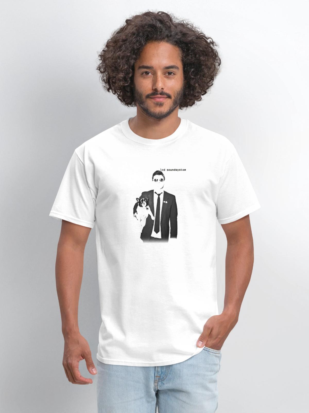 LCD Sound System - Men's T-Shirt - white - Front - Jose (178cm)