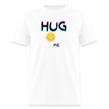 HUG ME - Men's T-Shirt - white - Front - Jose (178cm)