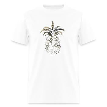 Distressed Camo Camouflage Eapple Lover Birthday - Men's T-Shirt - white - Front - Jose (178cm)