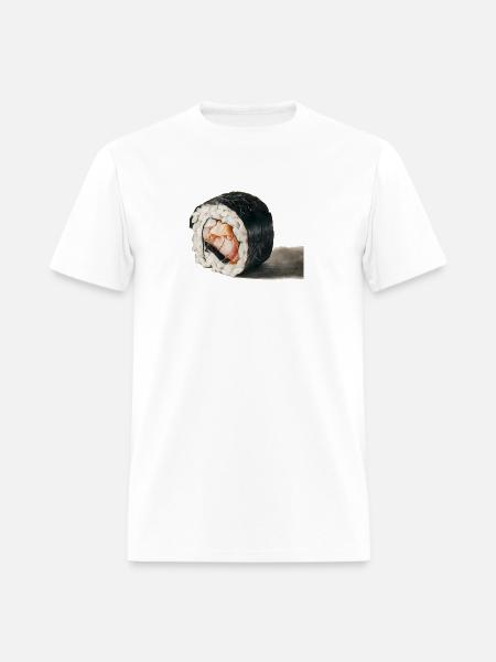 Charcoal Drawing Of Sushi - Men's T-Shirt - white