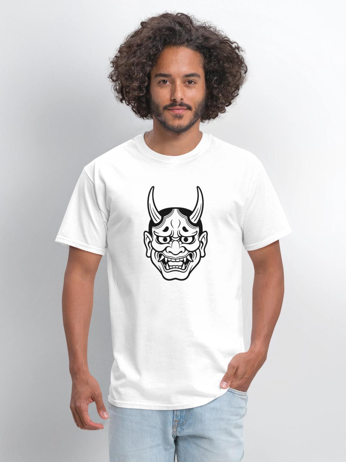 japanese demon mask - Men's T-Shirt - white - Front - Jose (178cm)