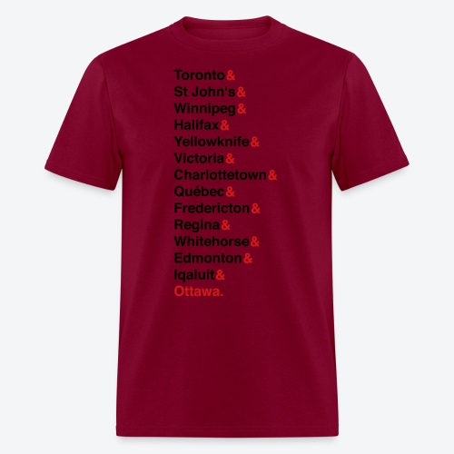 Canada's Capitals - Red & Black - Men's T-Shirt