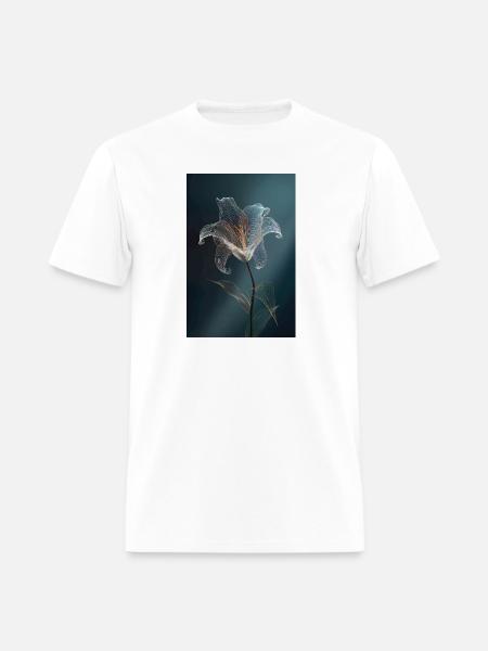 Luminous Lily Wireframe - Men's T-Shirt - white