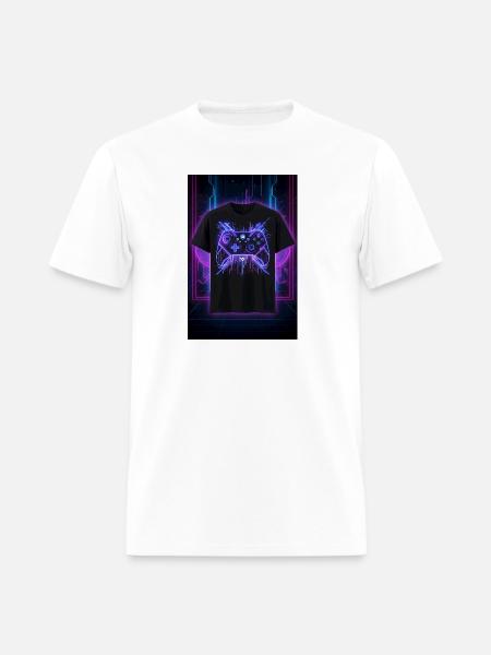 Neon Circuit Controller Glow - Men's T-Shirt - white