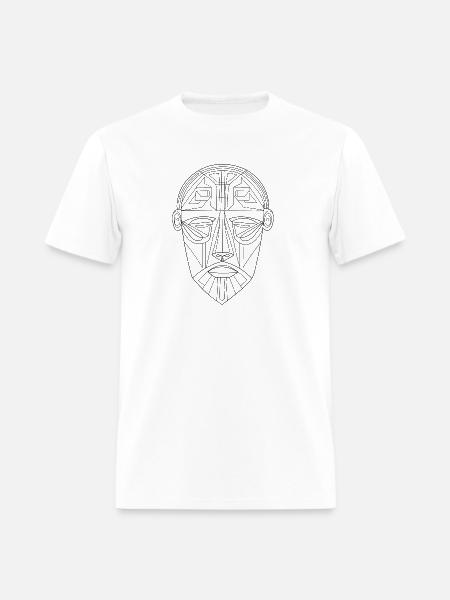 Ornamental Lines Mask - Men's T-Shirt - white