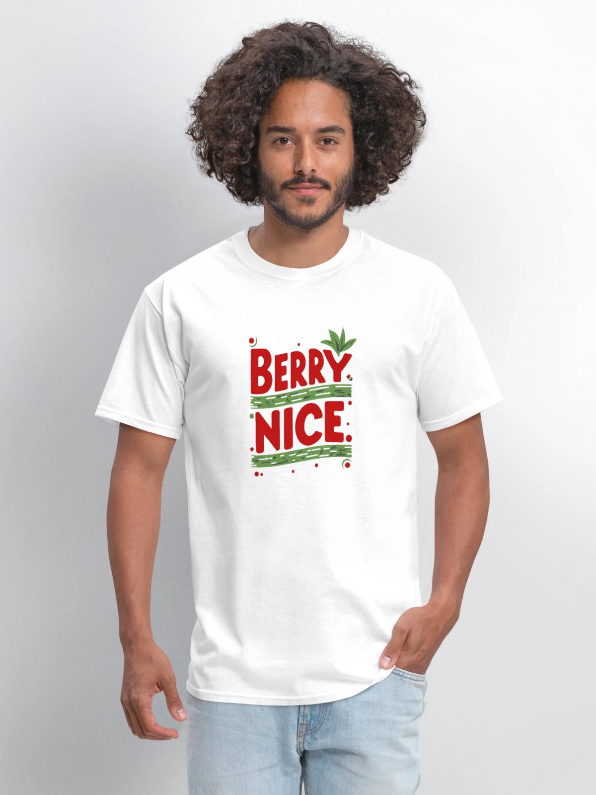 Berry Nice - Men's T-Shirt - white - Front - Jose (178cm)