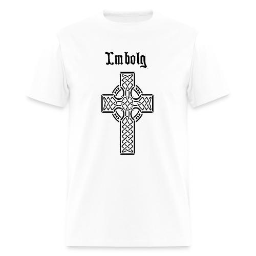 Imbolg Black Logo and Cross - Men's T-Shirt