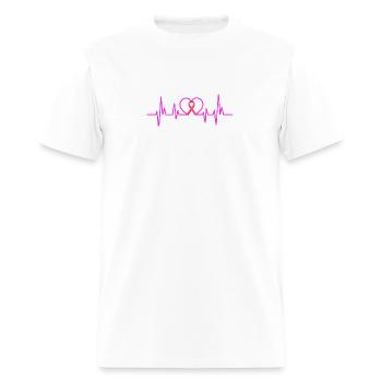 In October We Wear Pink Leopard Breast Cancer Awar - Men's T-Shirt - white - Front - Jose (178cm)