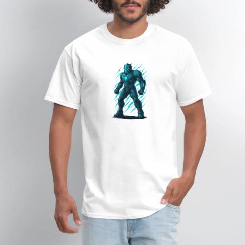 Futuristic Armored Superhero Warrior Art - Men's T-Shirt