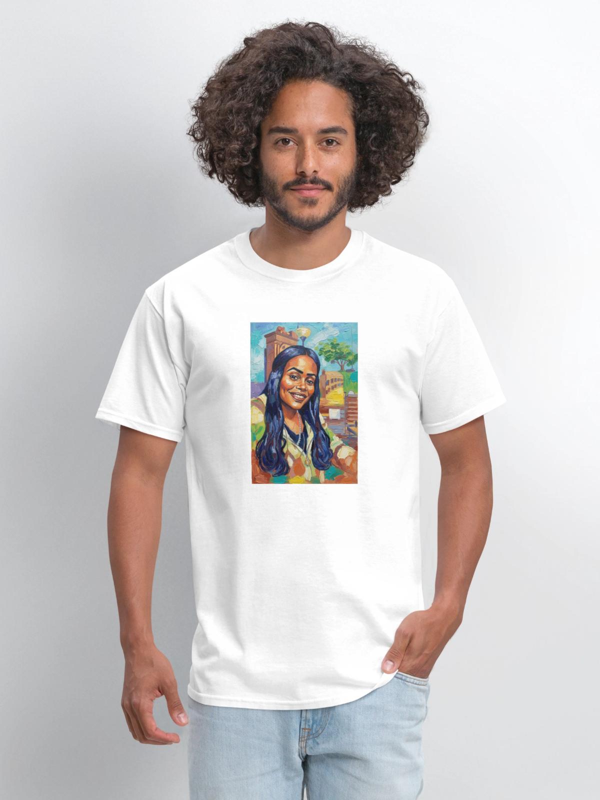 Bluehair City Portrait - Men's T-Shirt - white - Front - Jose (178cm)