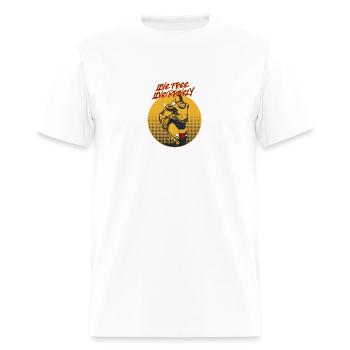 live free live bravely - Men's T-Shirt - white - Front - Jose (178cm)