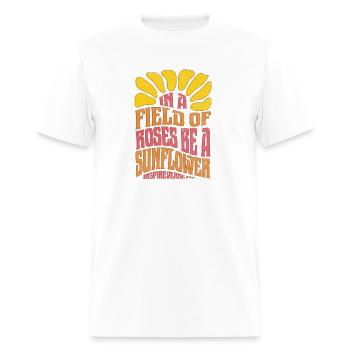 [PHUONG store] - Be a Sunflower - Men's T-Shirt - white - Front - Jose (178cm)