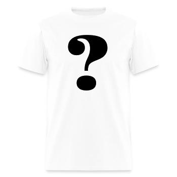 Big question mark - Men's T-Shirt - white - Front - Jose (178cm)
