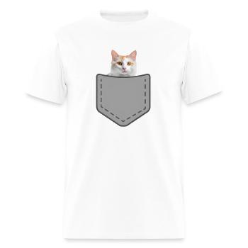 Van Cat turc dans votre poche - T-shirt Homme - blanc - Devant - Jose (178cm)