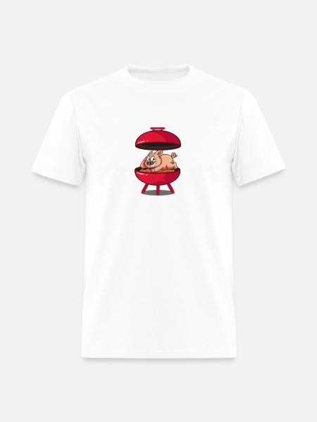 Pig Pig BBQ - Men's T-Shirt - white