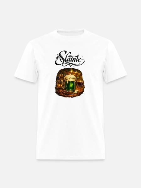 Emerald Draft in Rustic Tavern - Men's T-Shirt - white