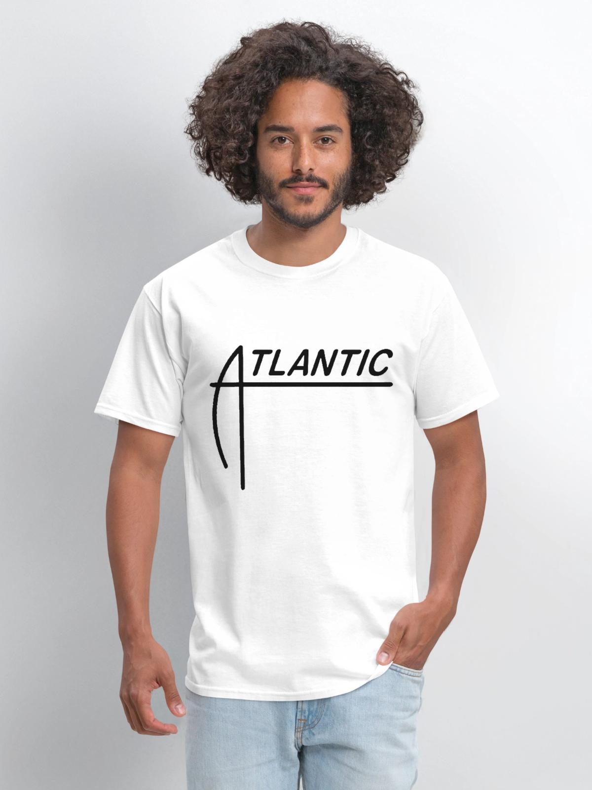 ATLANTIC Records Soft Ringspun Cotton Vintage Jazz - Men's T-Shirt - white - Front - Jose (178cm)