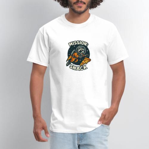 Mission Snack Raccoon Pizza Space Design - Men's T-Shirt