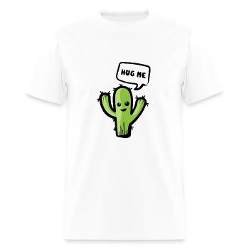 HUG ME CACTUS - Men's T-Shirt - white - Front - Jose (178cm)