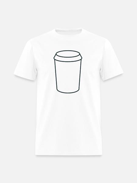 basic coffee cup - Men's T-Shirt - white