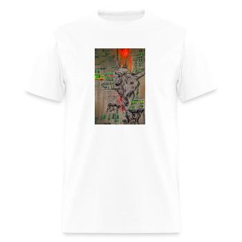 Bears Melting Stock Market Alien Crypto Newspaper - Men's T-Shirt - white - Front - Jose (178cm)