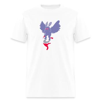 Mothman Abducting Human Goth Cryptid Funny Mothman - Men's T-Shirt - white - Front - Jose (178cm)