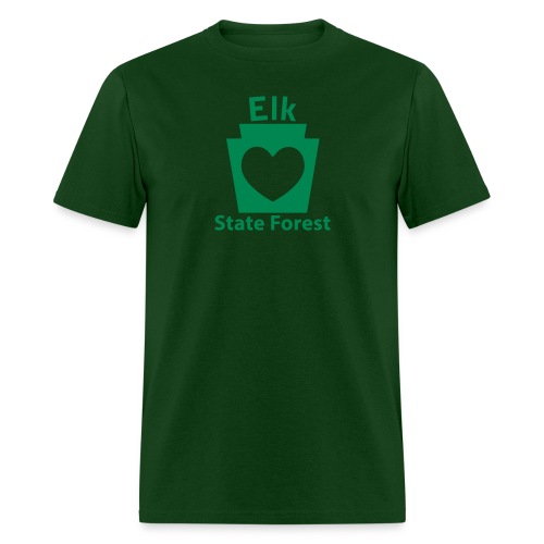 Elk State Forest Keystone Heart - Men's T-Shirt
