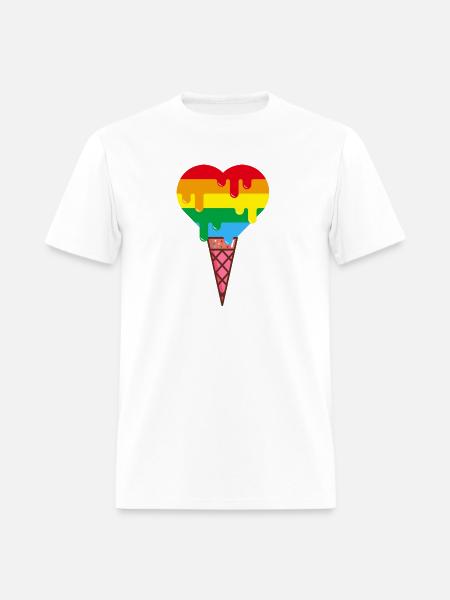 PRIDE Cream Cone humor - Men's T-Shirt - white
