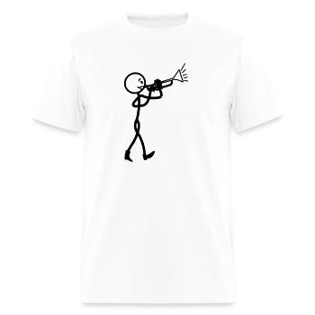 Trumpet player transparent - Men's T-Shirt - white - Front - Jose (178cm)