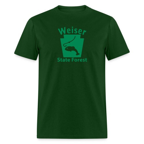 Weiser State Forest Fishing Keystone PA - Men's T-Shirt