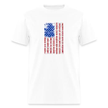 States of america - Men's T-Shirt - white - Front - Jose (178cm)