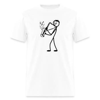 saxophone artist - Men's T-Shirt - white - Front - Jose (178cm)