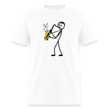 The saxophone artist - Men's T-Shirt - white - Front - Jose (178cm)