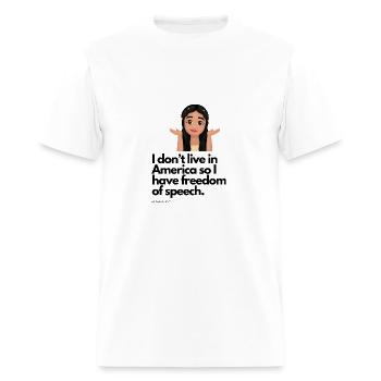 Freedom of Speech is Dead - Men's T-Shirt - white - Front - Jose (178cm)