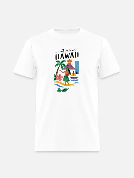 Hawaii Adventure Summer Tee - Men's T-Shirt - white