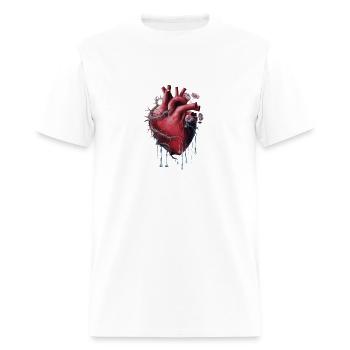 Thorny Heart Bloom Tee - Love, Pain, and Growth Gr - Men's T-Shirt - white - Front - Jose (178cm)
